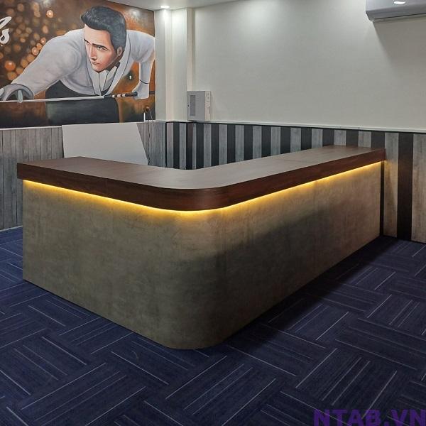 quay pha che bo cong 3m x 2m - 1 Quầy pha chế bo cong chữ L 3m x 2m QB001