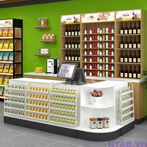 quay thu ngan chu L QTN001 Quầy thu ngân chữ L QTN001