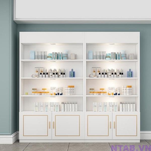 tu trung bay my pham spa TTB005 Tủ trưng bày mỹ phẩm spa TTB005