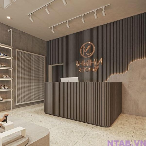 quay le tan chu U op lam 1m8 QLT049 Quầy lễ tân chữ U ốp lam 1m8 QLT049