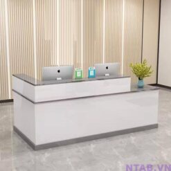Quầy lễ tân chữ L 1m8 QLT012