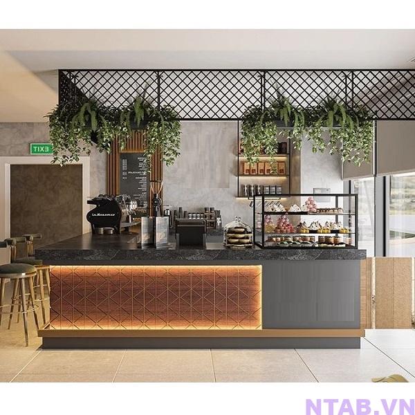 quay pha che chu L QB006 Quầy pha chế chữ L QB006