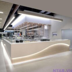 Quầy pha chế chữ L QB048