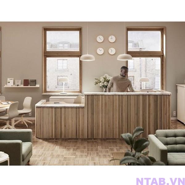 quay pha che chu U op lam go QB019 Quầy pha chế chữ U ốp lam gỗ QB019