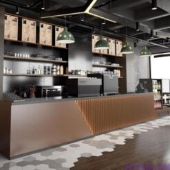 Quầy pha chế quán cafe QB005