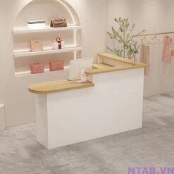 Quầy thu ngân chữ L 1m4x1m QTN010