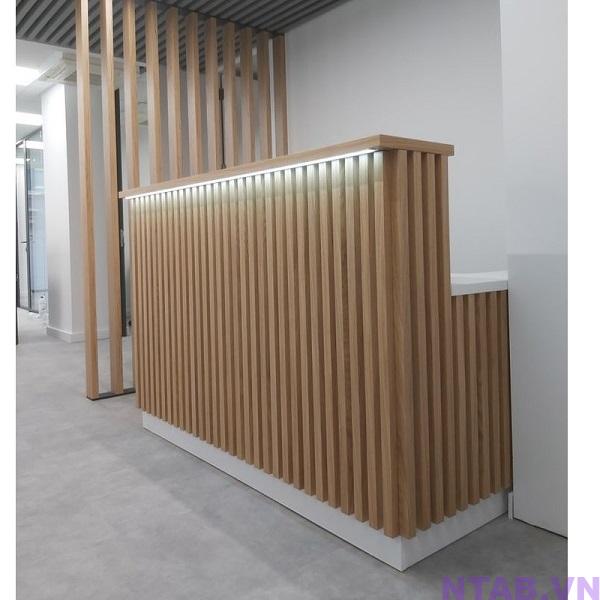 quay thu ngan op lam QTN006 Quầy thu ngân ốp lam QTN006