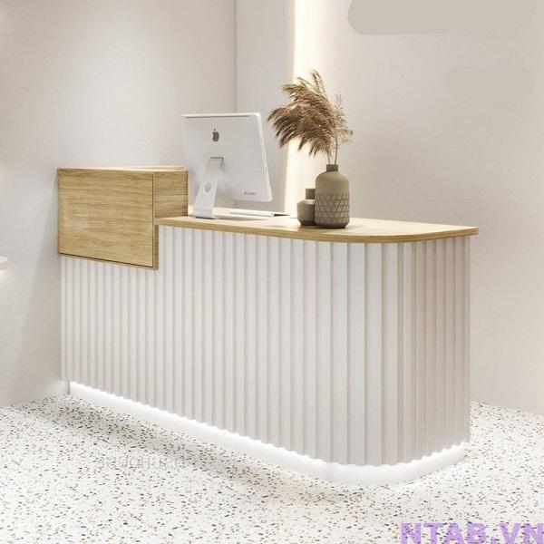 quay thu ngan spa 1m8 cao cap QS018 Quầy thu ngân spa 1m8 cao cấp QS018