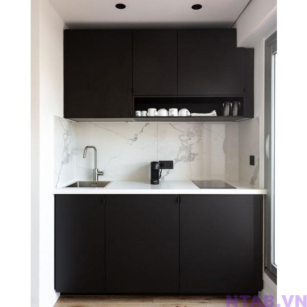 tu bep full den 1m4 x 60cm TB014 Tủ bếp full đen 1m4 x 60cm TB014