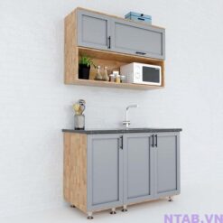 Tủ bếp gỗ cao su TB002