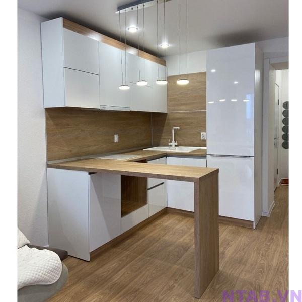 tu bep go cong nghiep TB016 Tủ bếp gỗ công nghiệp TB016