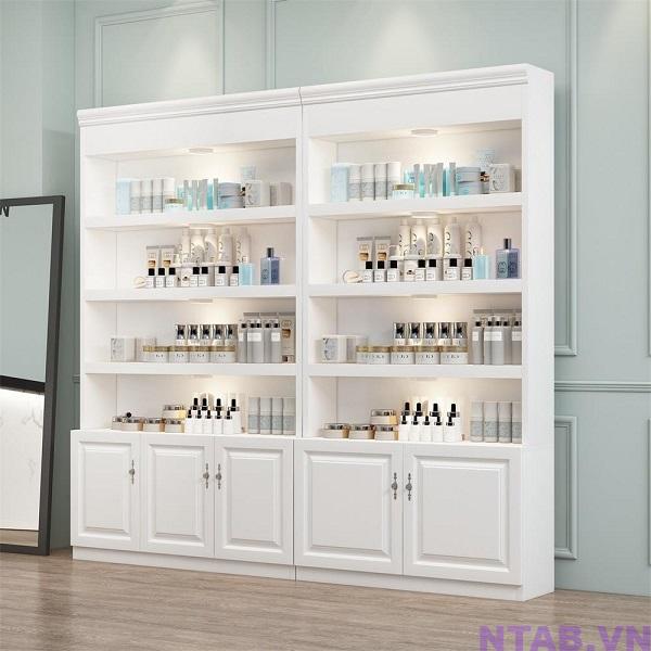 tu trung bay full trang sang trong 2m4 x 2m TTB021 Tủ trưng bày full trắng sang trọng 2m4 x 2m TTB021