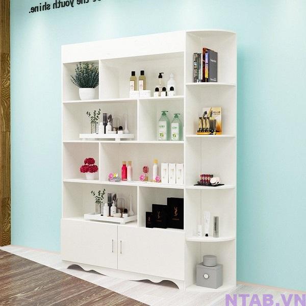 tu trung bay my pham 1m4 x 2m TTB031 Tủ trưng bày mỹ phẩm 1m4 x 2m TTB031