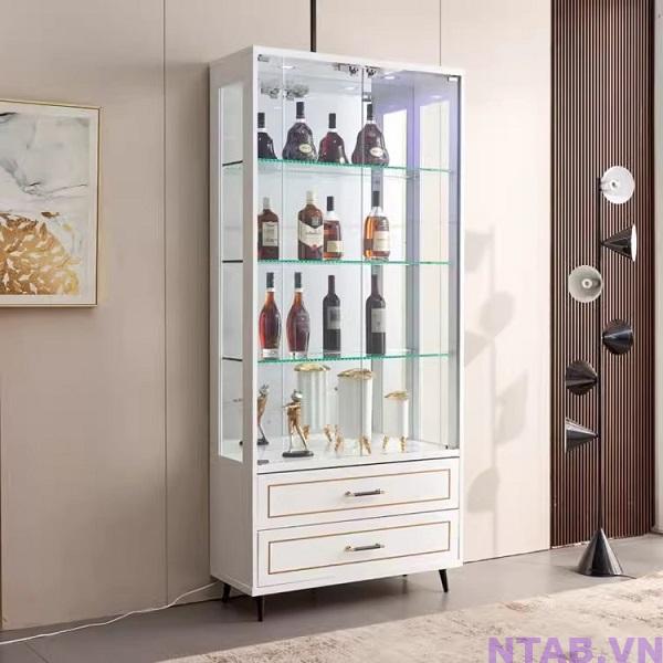 tu trung bay ruou cao cap 90cm x 2m TTB046 Tủ trưng bày rượu cao cấp 90cm x 2m TTB046