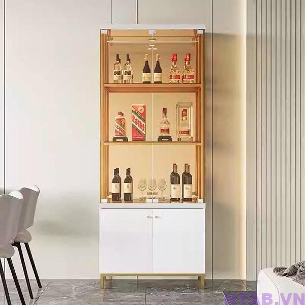 tu trung bay ruou sang trong 90cm x 2m TT041 Tủ trưng bày rượu sang trọng 90cm x 2m TTB041