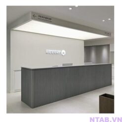 Quầy lễ tân ốp lam full xám 3m QLT057