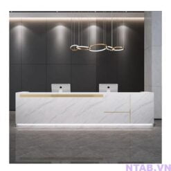 Quầy lễ tân vân đá 3m QLT058