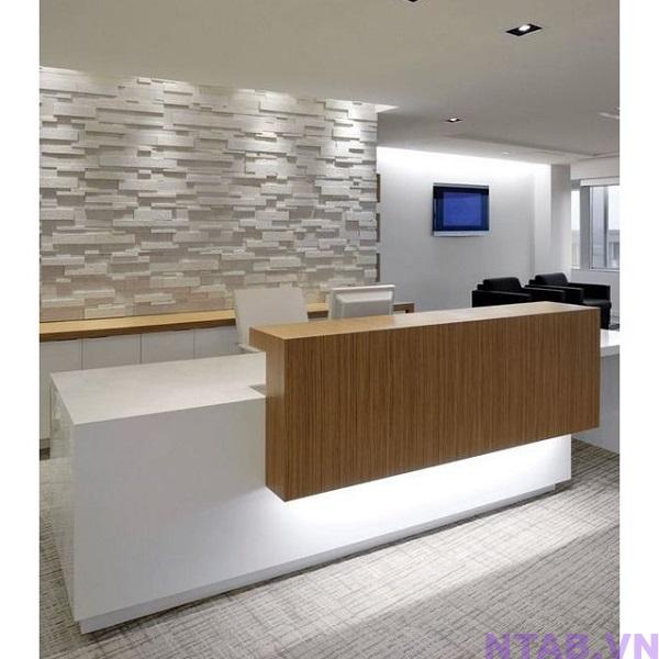 quay le tan van phong 2m QLT065 Quầy lễ tân văn phòng 2m QLT065