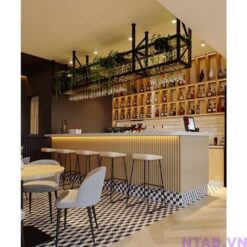 Quầy pha chế 3m ốp lam QB060