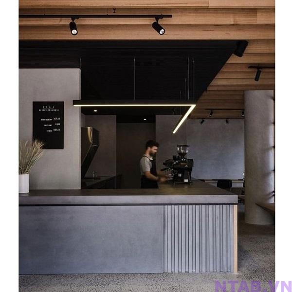 quay pha che chu L 2m x 3m QB052 Quầy pha chế chữ L 2m x 3m QB052