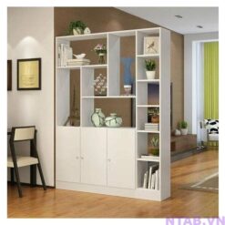 Tủ vách ngăn phòng khách full trắng TVN007