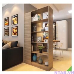 Tủ vách ngăn phòng khách vân gỗ TVN011