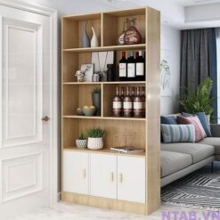 Tủ vách ngăn vân gỗ trắng 1m2 x 2m TVN021