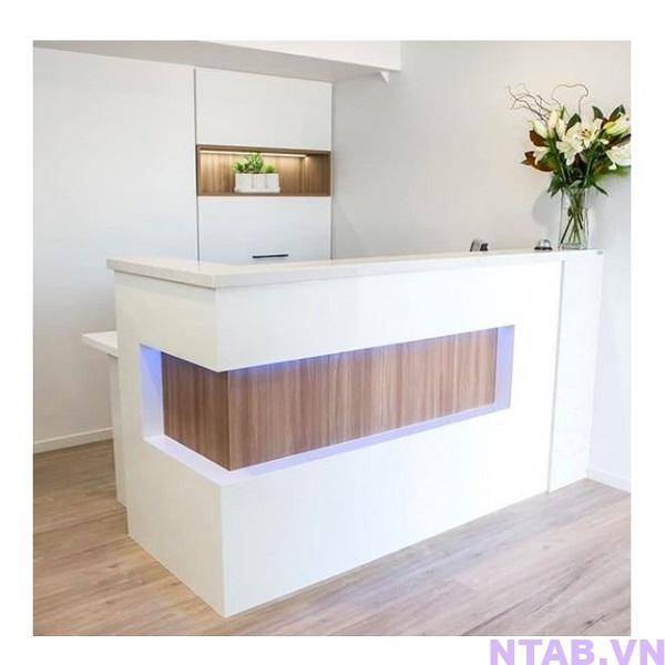 quay le tan 2m gia re QLT071 Quầy lễ tân 2m giá rẻ QLT071