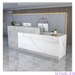 Quầy lễ tân 2m4 vân đá QLT077