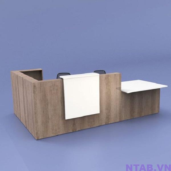 quay le tan chu L QLT083 Quầy lễ tân chữ L QLT083