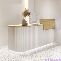 Quầy lễ tân 1m4 bo cong QLT096