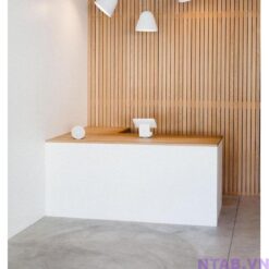 Quầy lễ tân chữ L 1m6 x 1m QLT097