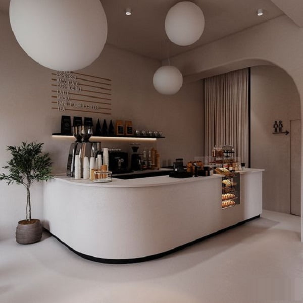 quay pha che bo cong 1m6 x 3m QB084 Quầy pha chế bo cong 1m6 x 3m QB084