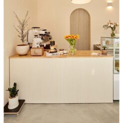 Quầy pha chế ốp lam trắng 2m4 QB080