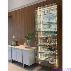 Tủ trưng bày chén đĩa sang trọng TTB058