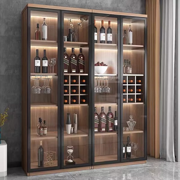 tu trung bay ruou 2m x 2m2 TTB066 Tủ trưng bày rượu 2m x 2m2 TTB066