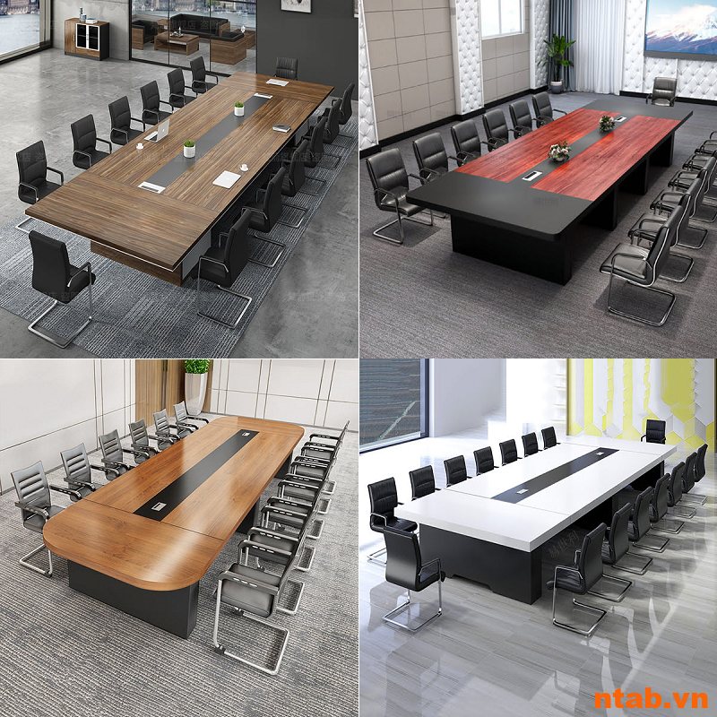 Mẫu bàn họp văn phòng gỗ công nghiệp đẹp